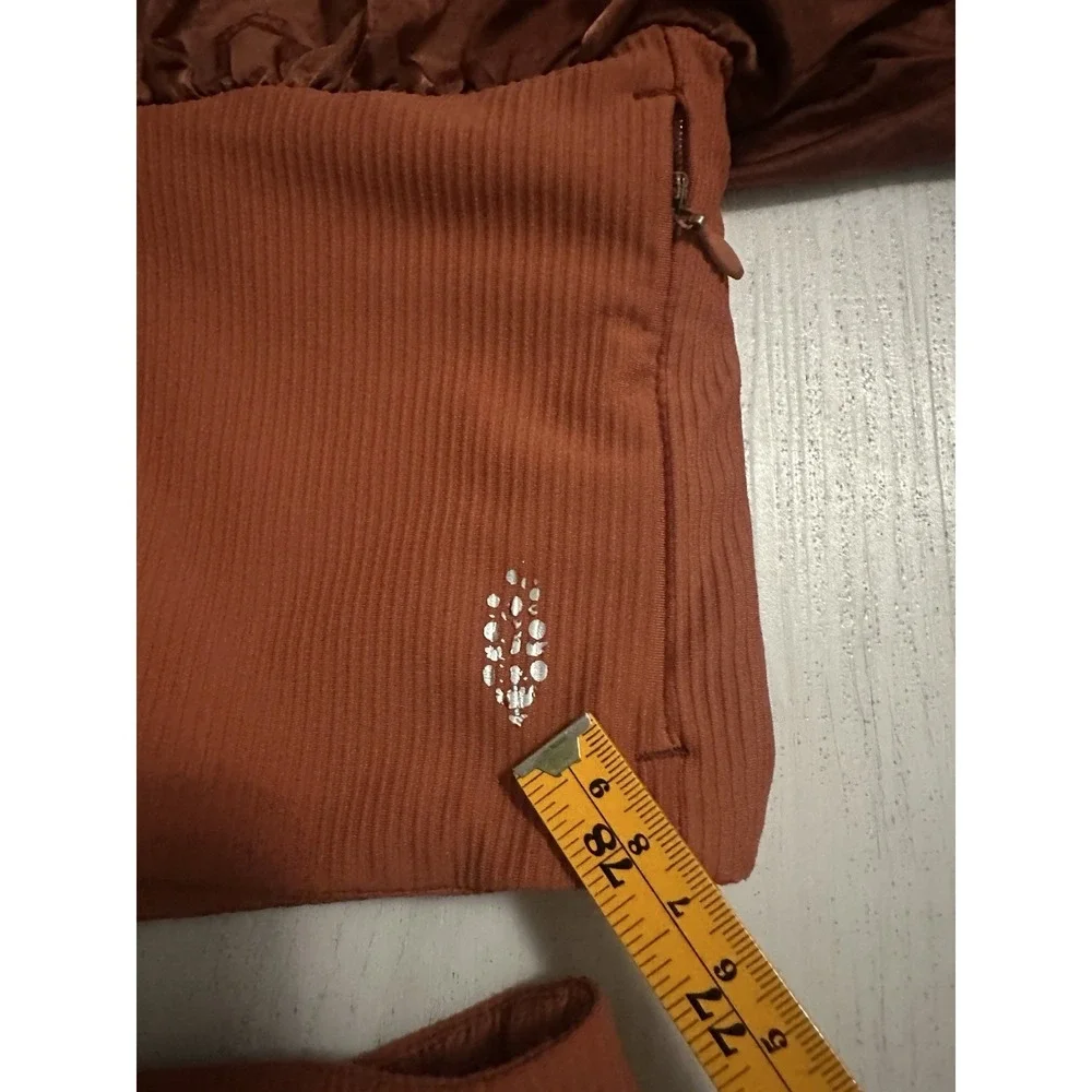 Free People Movement Start Me Up Hoodie Jacket & Shorts Set Sz S Bronze Color